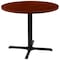 Flash Furniture Round 35.5" W, 35.5" L, 30" H, Laminate Top, Red GC-M-BLK-15-CHR-GG - alternate 1